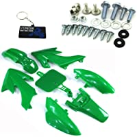 STONEDER Kit de guardabarros de cuerpo verde + tornillos de montaje para Honda XR CRF 50 Pit Trail Bike